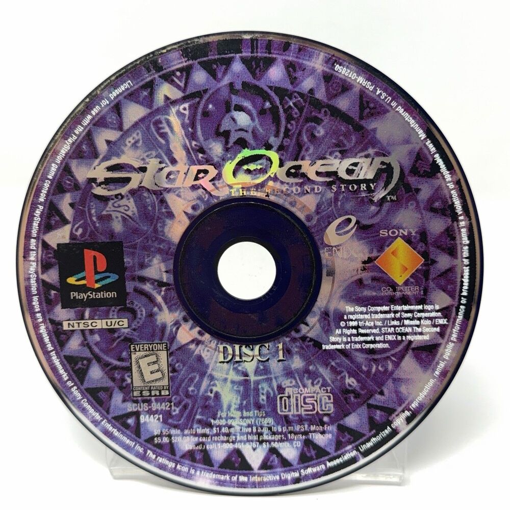 Star Ocean The Second Story Sony PlayStation PS1 Disc 1 Only Refurbished Tested